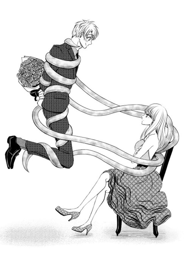 告白を断り続ける上司女と懲りずにアピールし続ける後輩男の話