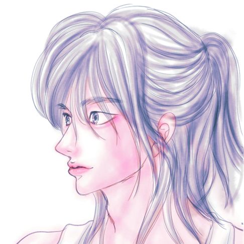 ハーフアップ男子