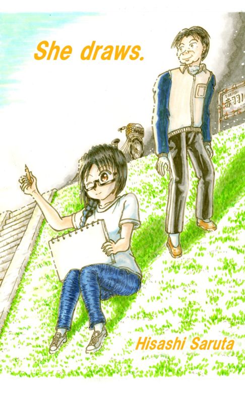 She draws(English)