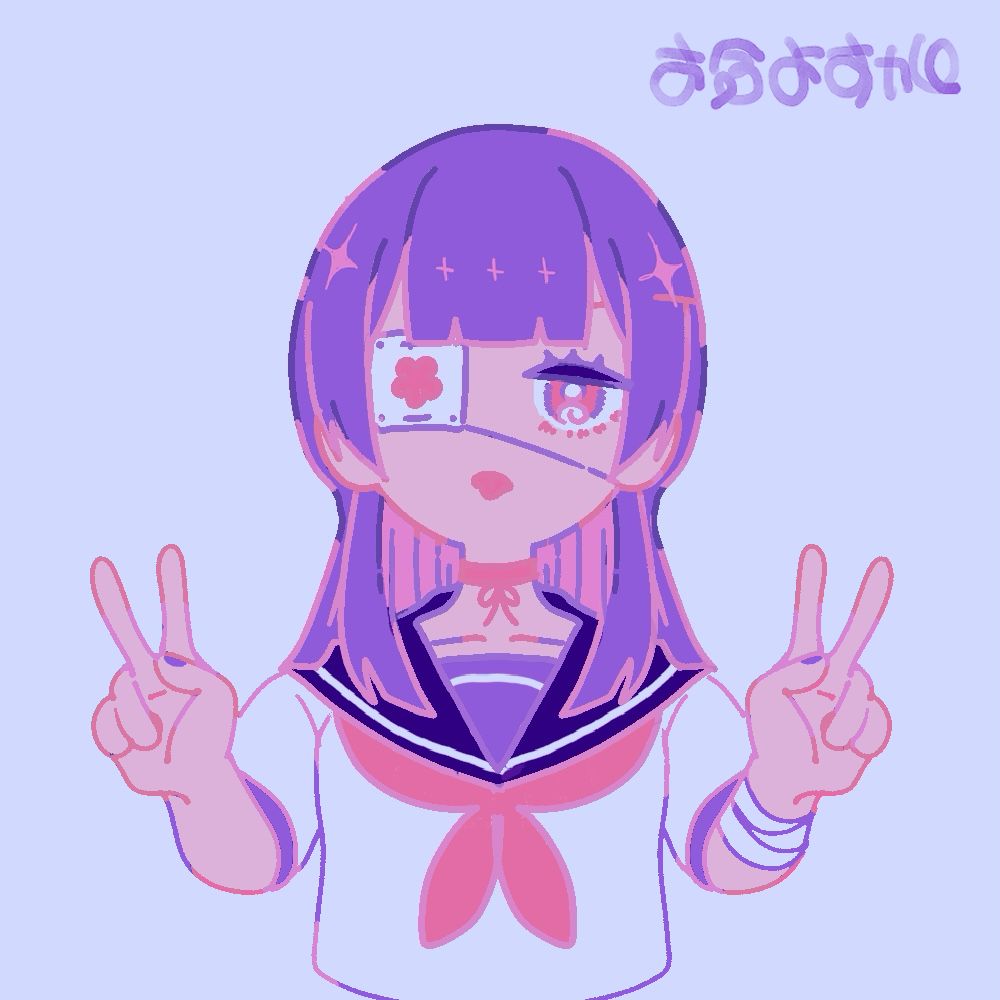 好きを詰め込んだ女の子の絵