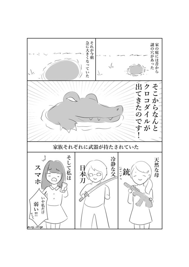 家の庭にクロコダイルが出た！